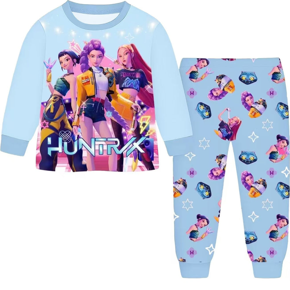 In stock! new cross-border witcher girls' long-sleeve pajama set - k-pop fashion loungewear