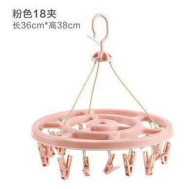 New arrivalthickened 32 clip multi-clip clothes drying rack clothes hanger multifunctional hotel plastic clothes hanger for home socks