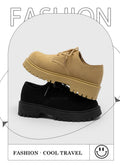 Derby shoes 2026new arrivalspringlow anklebootsmenretroworkwear shoesthick soleincreased breathable suede shoes