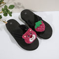 Eva thick-soled flip-flops: cloud-like comfort for outdoor beach vacations, featuring cartoon character designs for matching family sets and cozy lounging at home