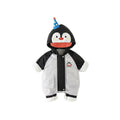 Winter romper newborn baby hooded outfit - thickened fleece-lined warm crawling suit for boys and girls