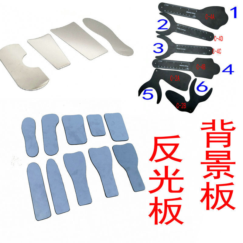 Glass dental reflector, double-sided single-sided background, jaw buccal lingual photographic plate, restoration of camera tools, oral cavity