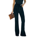 /dropshipping new european and american style elastic slim-fit tie-waist wide-leg slightly flared denim pants -  women's trendy fashion