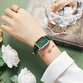 2022 tiktok & kuaishou traffic-driving exquisite little green watch women's quartz watch live stream square ladies' watch