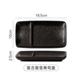 Japanese-style divided plate ceramic dinner plate for home use, single serving creative ceramic sushi plate with sauce dishes, restaurant commercial use