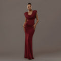 fashionautumnew arrival women's pure colorelegantelegance waist pleated swing collar silmdress women