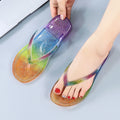 2024 summer women's flip-flops: new fashion candy colors, cute & trendy flat crystal thong sandals