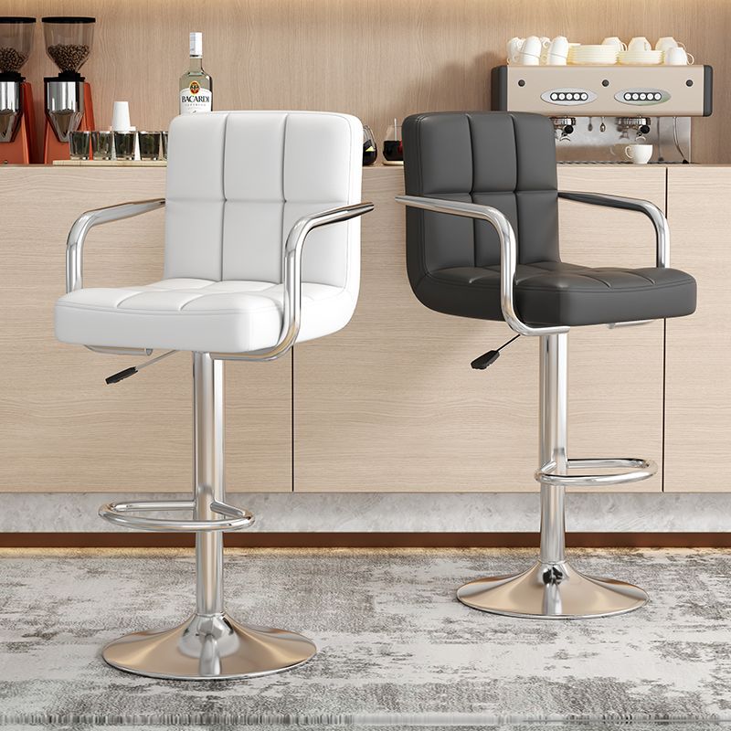 Bar chair for homelift modern bar chair with backrest front desk reception cashier bar chair casual high stool