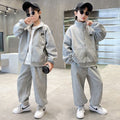 Boys' fall outfit set  new style: stylish and trendy two-piece tracksuit for older kids and teens - perfect for making a statement