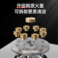 2025 new stainless steel gas stove, double burner, home use high-power cooktop, built-in/countertop dual-fuel (natural gas/lpg) stove
