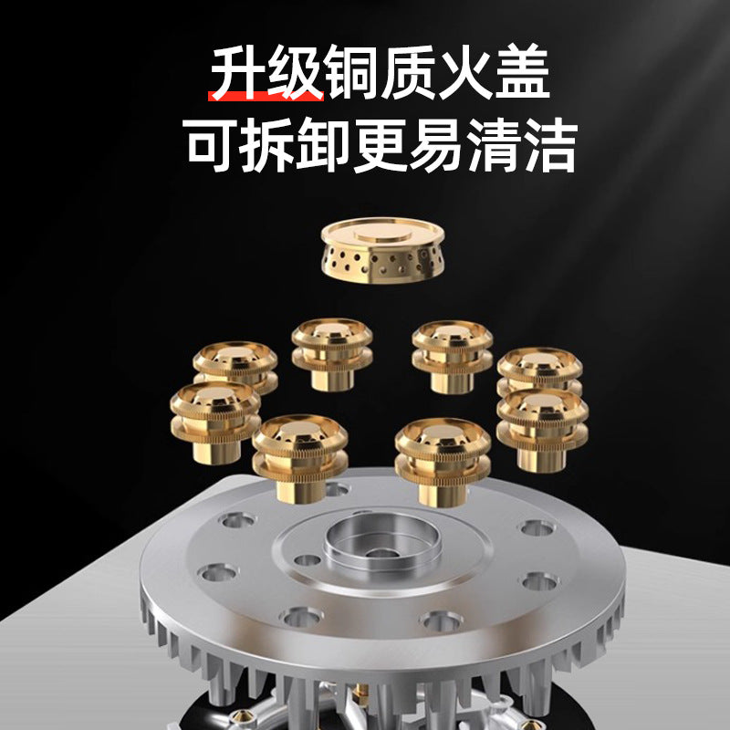 Gas stove for home stainless steel full copper fire cover fierce fire double stove double nine cavity mandarin duck stove gas natural gas liquefied gas