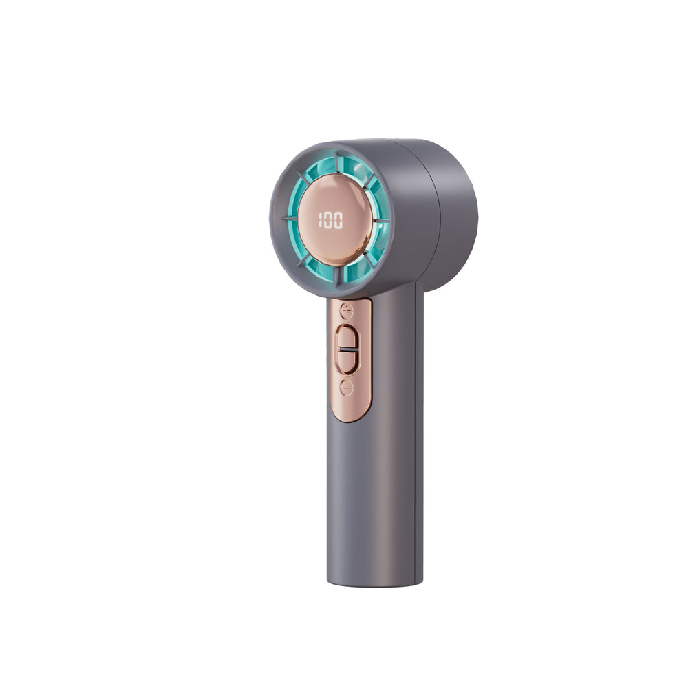 Southeast asia 2026 new high-speed handheld fan, usb rechargeable portable digital display powerful turbine mini fan