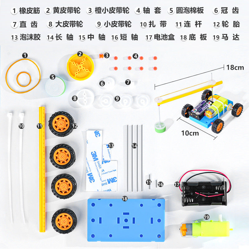 Sweeping robot, technology small production invention puzzle primary school students handmade DIY science experiment material package