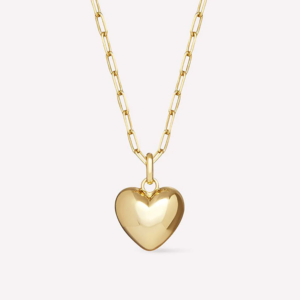 Amazon fashionclassy heart pendant necklace casual paper clip chain