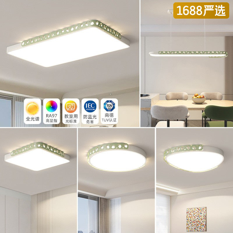 [Strict selection] 2025 new living room lamp simple modern atmosphere rectangular led ceiling lamp round lamp