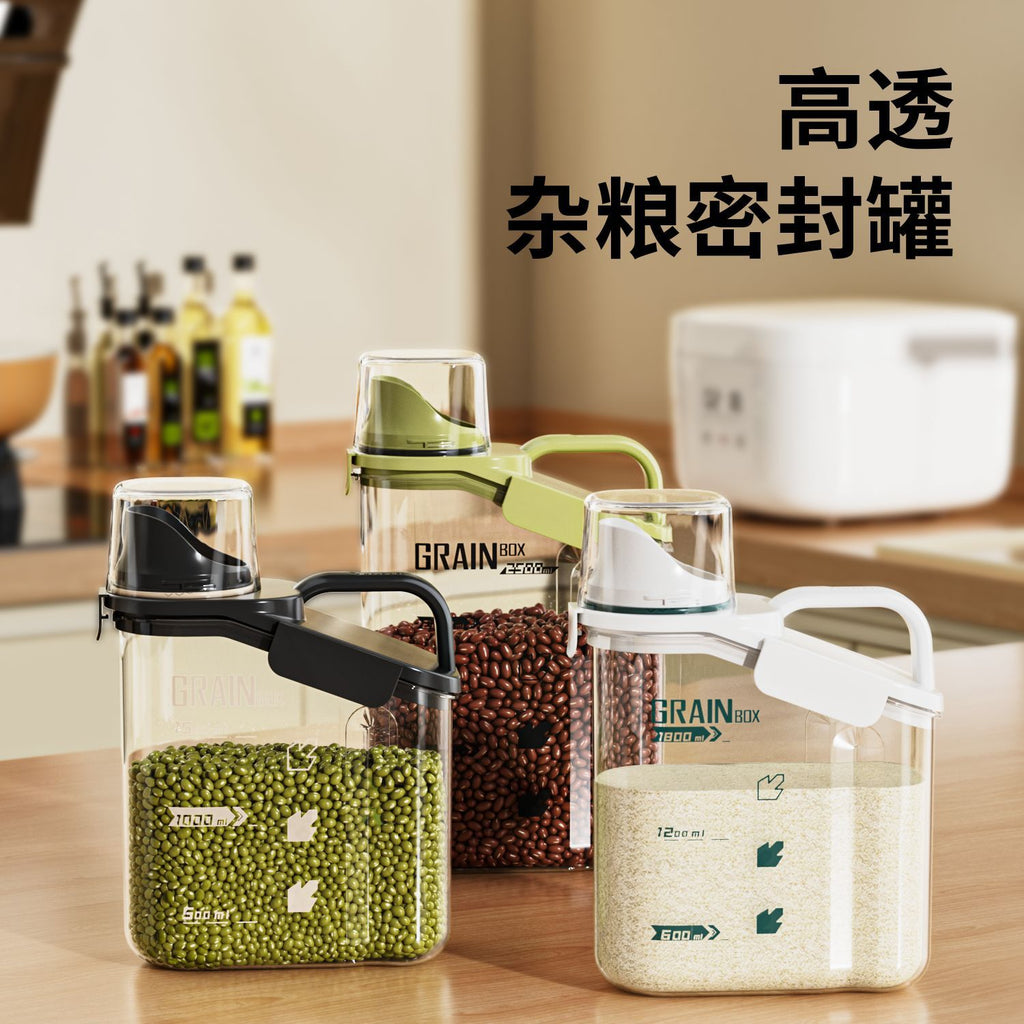 Grain tank Xiaomi bucket Flour storage tank Rice box Household insect-proof and moisture-proof sealed grain rice Cat food storage box
