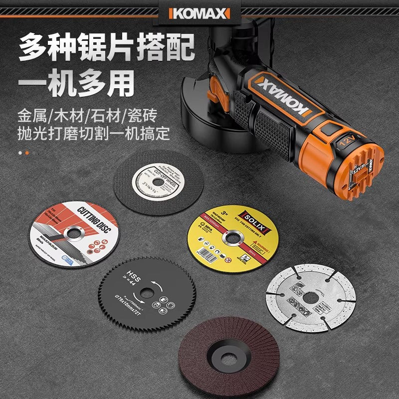 Rechargeable mini angle grinder - multi-function household tool for cleaning, grinding, and cutting