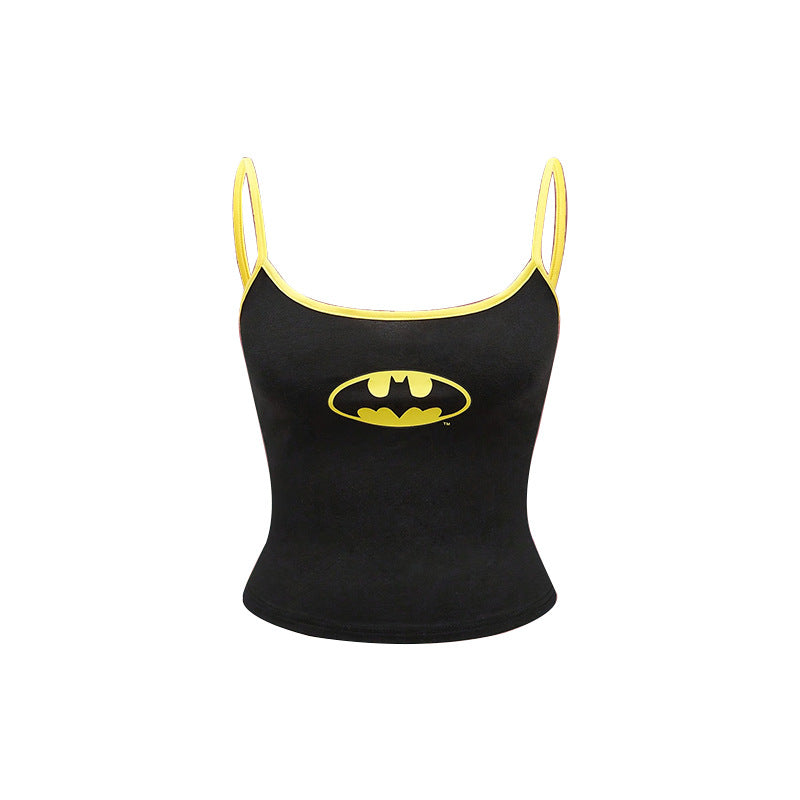 Ruihu  women's clothing 2025 summer  American vacation style small vest suspender top women's backless design