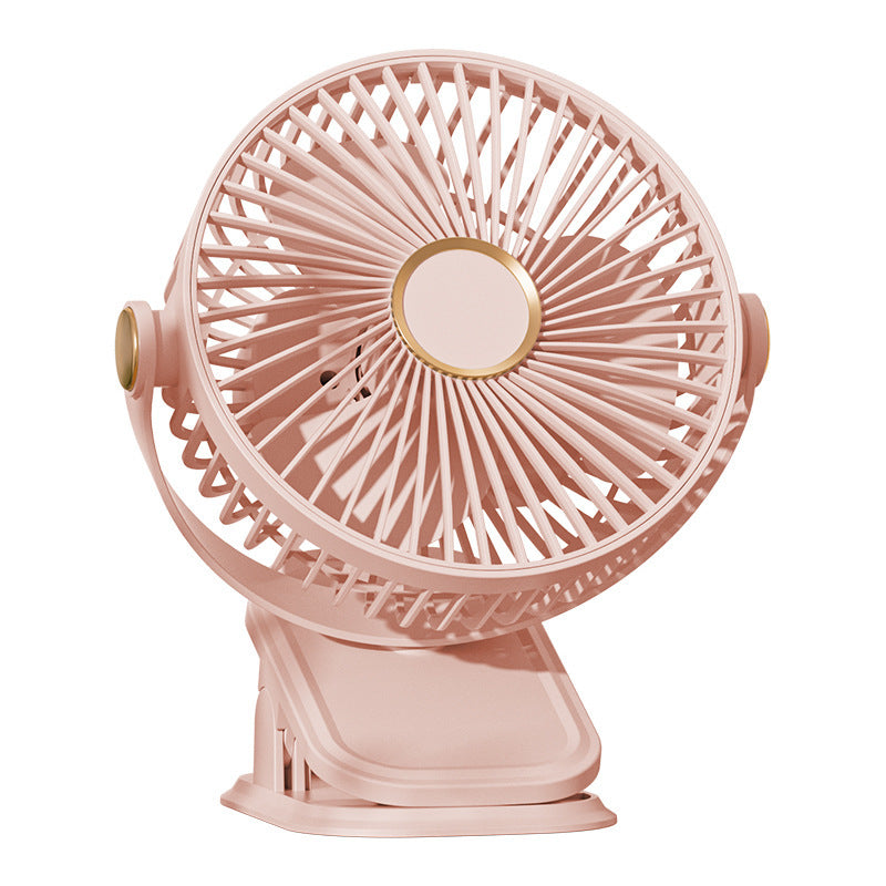 USB small fan household student dormitory outdoor desk lamp air circulation fan large wind rechargeable electric fan