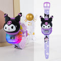 Kids' sliding cover cartoon music electronic watch - toy watch for boys and girls - kuromi style gift