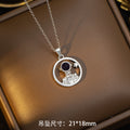 【titanium steel】trendy "i love you" projection necklace - 100 languages, premium 18k pendant, lightweight luxury jewelry for women