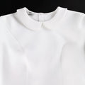 fashion elegant slim-fit dress - bubble sleeve ruffle hem work, party, and social gathering dress