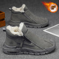 Men's winter slip-ons: new fleece-lined warm cotton shoes, high-top casual sneakers, anti-slip work & safety shoes