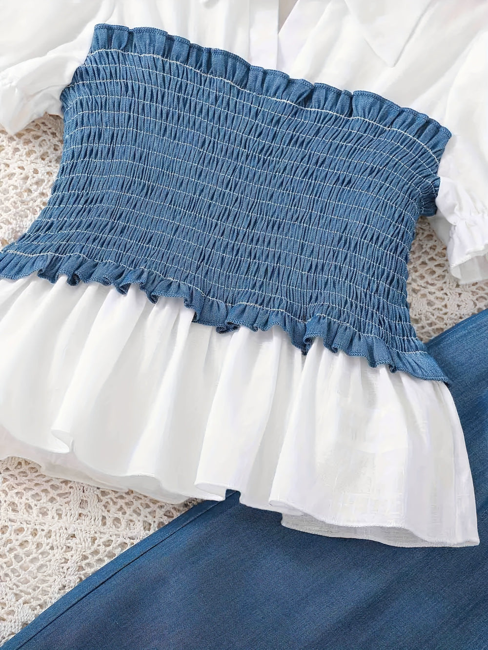 new arrivalsummer children's clothing fashionfashiongirl tops + loose pants two-piece suit youth
