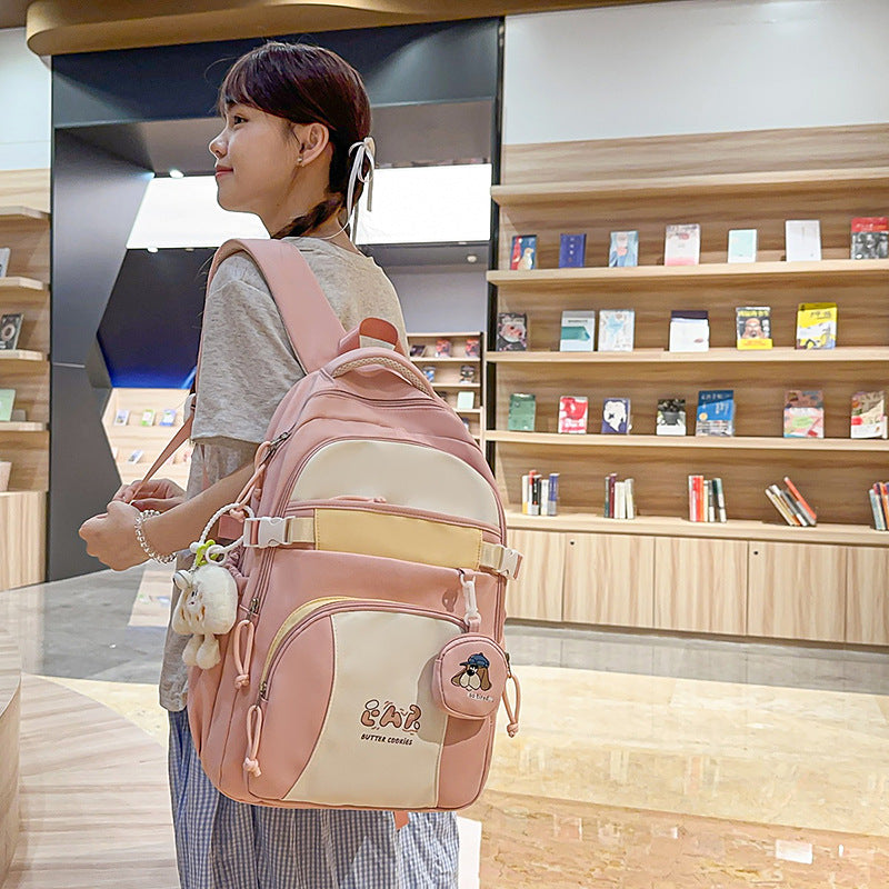 New large-capacity junior high school and high school student schoolbag fashionable simple and versatile backpack leisure travel backpack