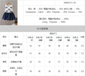 new european and american style cross-border girls' chic bowknot color block denim dress - infant & toddler dress