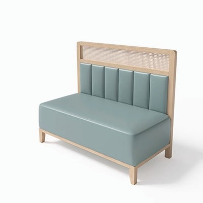 Customized solid wood restaurant card seat sofa commercial milk tea shop coffee shop table and chair barbecue shop hot pot shop card seat table and chair