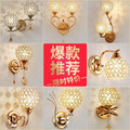 Nordic wall lamp bedroom bedside lamp postmodern crystal creative aisle lamp corridor staircase living room background wall lamp