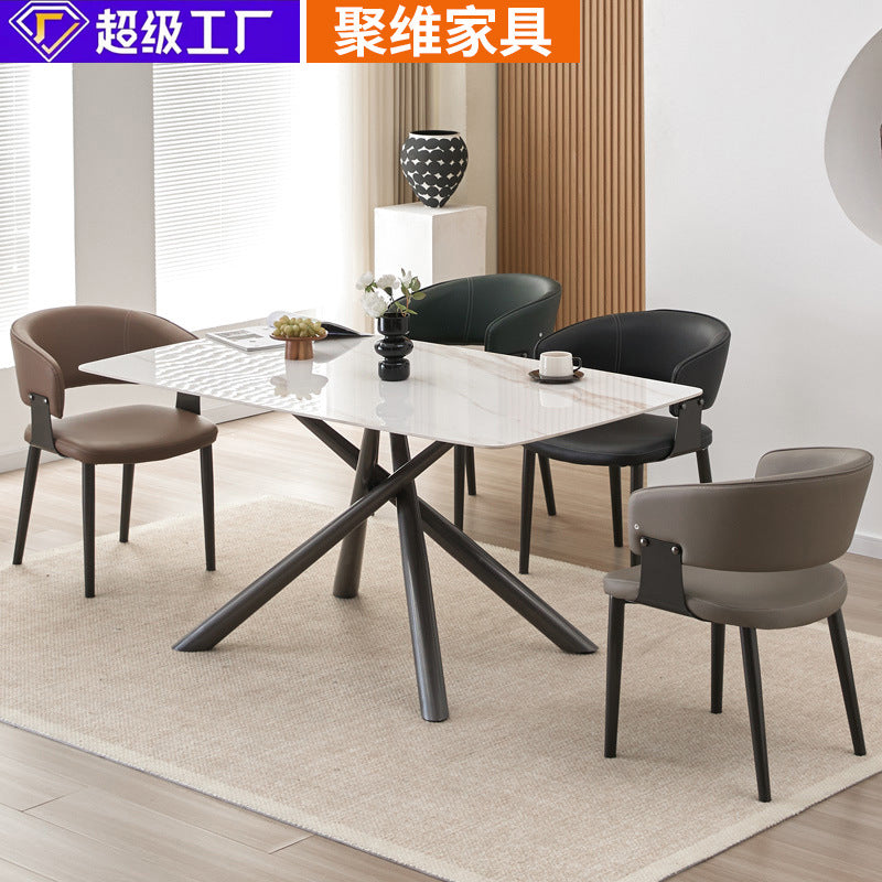 Source factory personalized italian accessible luxury backrest dining chair manufacturer wholesale restaurant scandinavian modern casual backrest chair