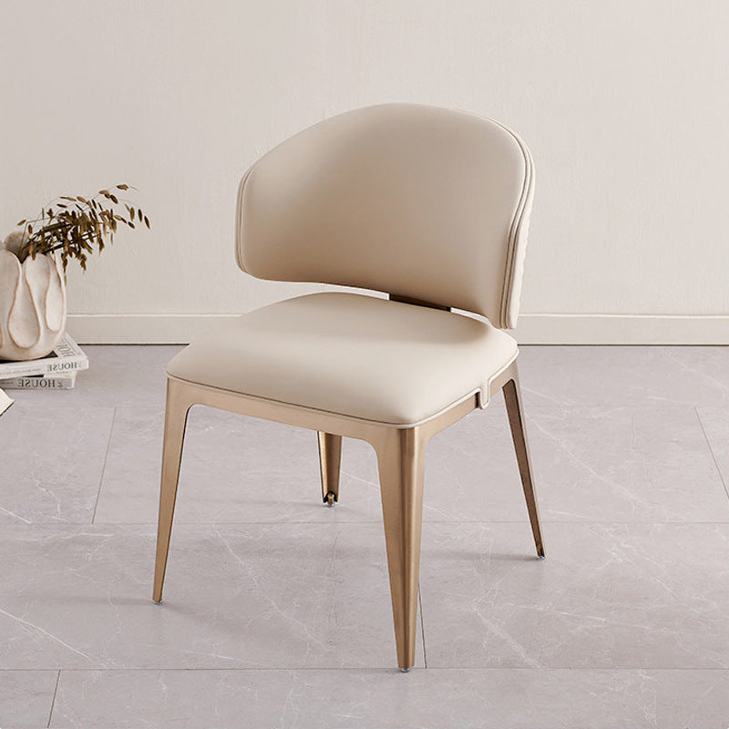 Italian light luxury dining chair for home high-end version of the wave pattern dining chair large apartment restaurant island high-end back dining table and chairs