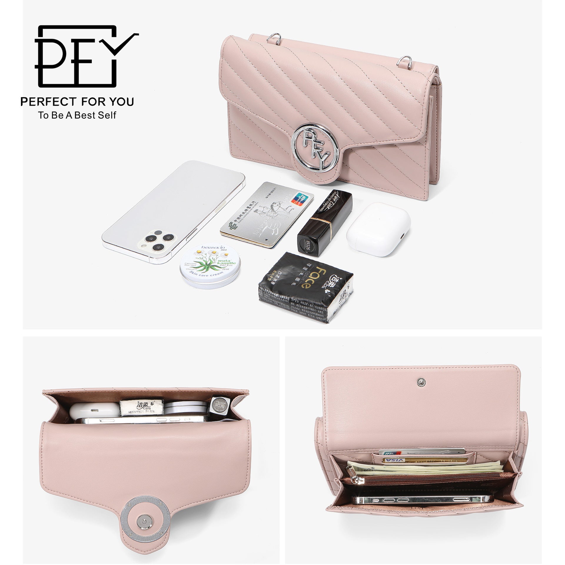 Bags women's fashion light luxury shoulder bags ins versatile messenger bags lady's bags one piece hair, women's bags