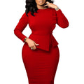 D356 european and american  spring new arrivalelegant silm pencil skirt fashion hip-covering african plus sizeexportdress