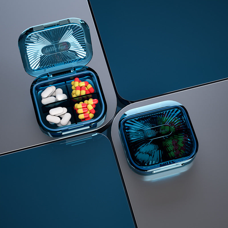 Convenient small medicine box to carry, large size to carry, moisture-proof sealed medicine in the morning, afternoon and evening, exquisite packaging box for medicines