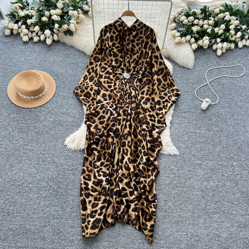 Vacation style printingpatchworkclassy new arrivaldress women's waist slimming look large swing long skirt work clothingelegant skirt