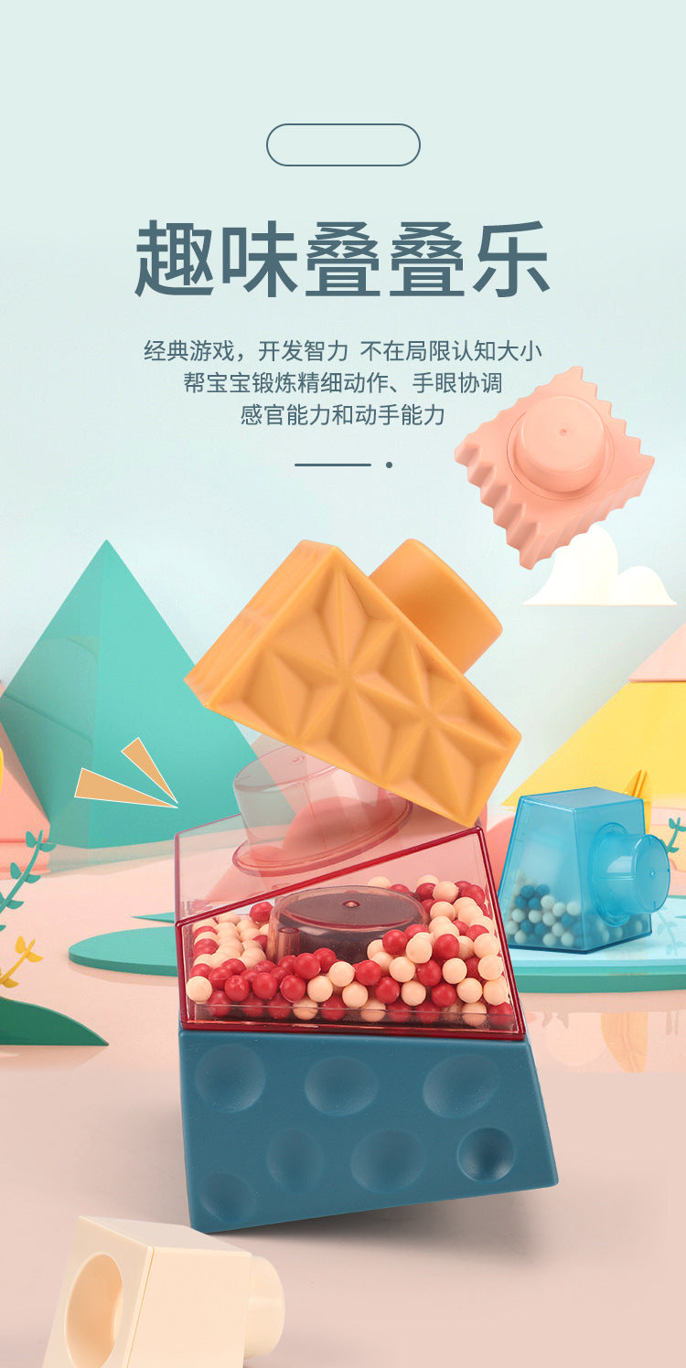 New   stacking music children's balance stacking high baby building block assembly stacking cup creative toy