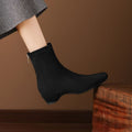 Retro slimming lookexport mid heel boots autumnew arrival suede thick heel plus size stretch slim boots for women