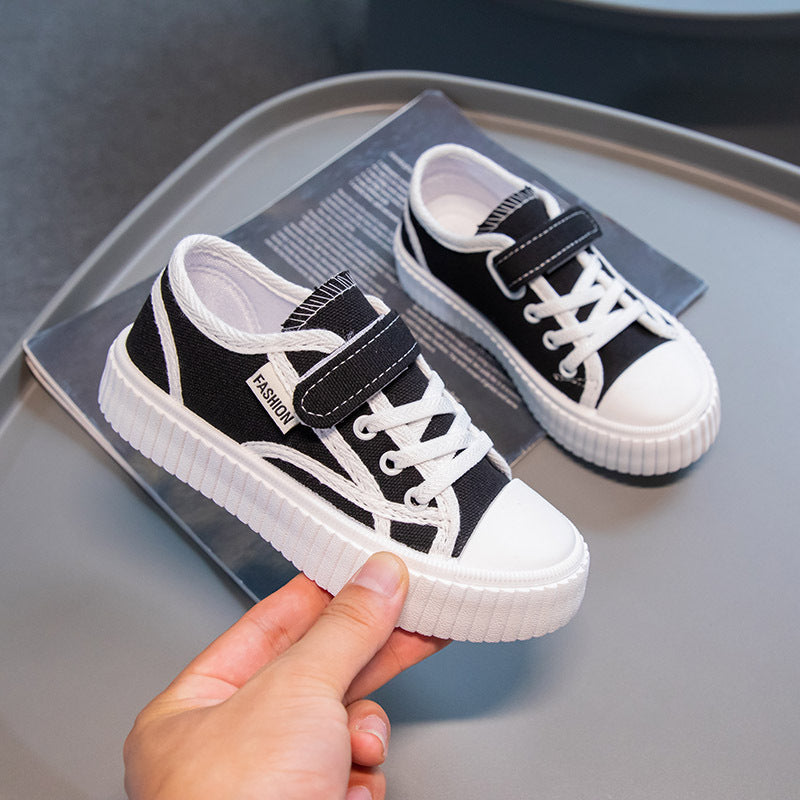 Children's canvas shoes Boys' new fashion casual comfortable breathable children's board shoes Girls' students lightweight Four Seasons classmates