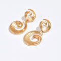 Wholesale spiral earrings: european and american style, unique, statement-making, high-end women's earrings, irregular geometric texture, gold stud earrings