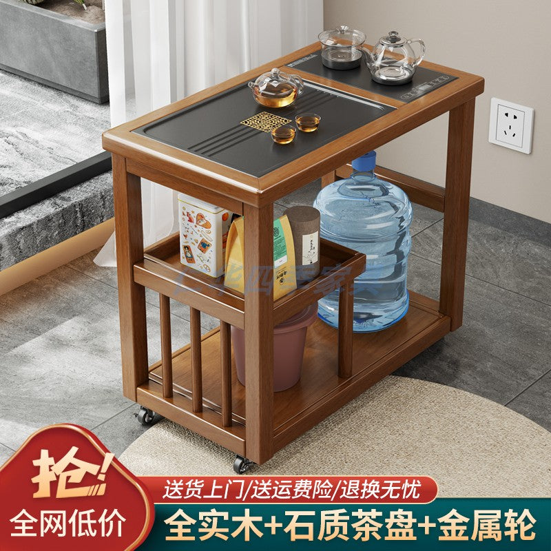 Convenient movable tea table small tea table balcony tea table and chair combination tea small apartment for home kung fu small coffee table living room