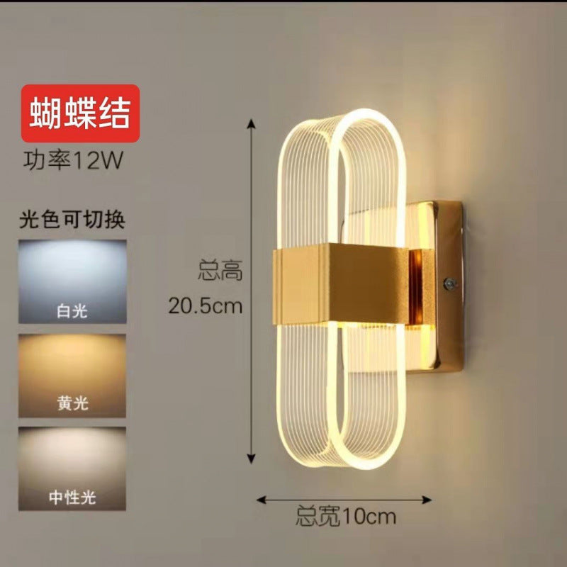 Wholesale creative simple bedroom bedside living room restaurant hotel study corridor aisle light LED bedside lamp wall lamp