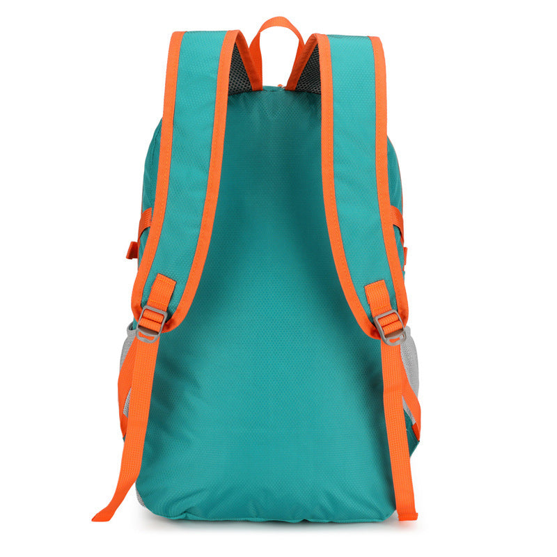New outdoor hiking mountaineering backpack contrasting colors, lightweight and large-capacity folding bag, short-distance travel sports backpack.