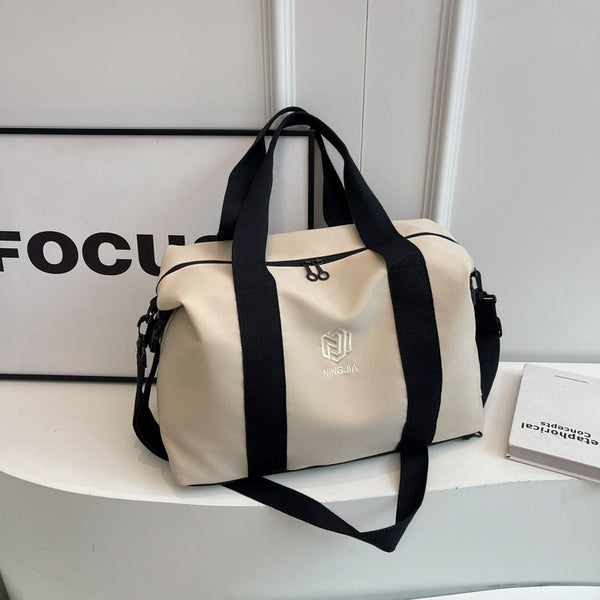 Cross-border wholesale embroidery dry and wet separation sports yoga fitness bag large capacity travel bag short-distance leisure travel bag