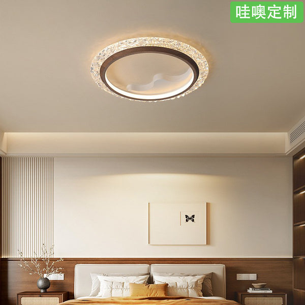 [Wow] New medieval wabi-sabi wind ceiling lamp personalized designer creative high-end walnut book room