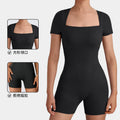 Amazon summer new women's high-stretch, body-hugging, barely-there feel, short-sleeve bodysuit - custom yoga outfit direct from the factory