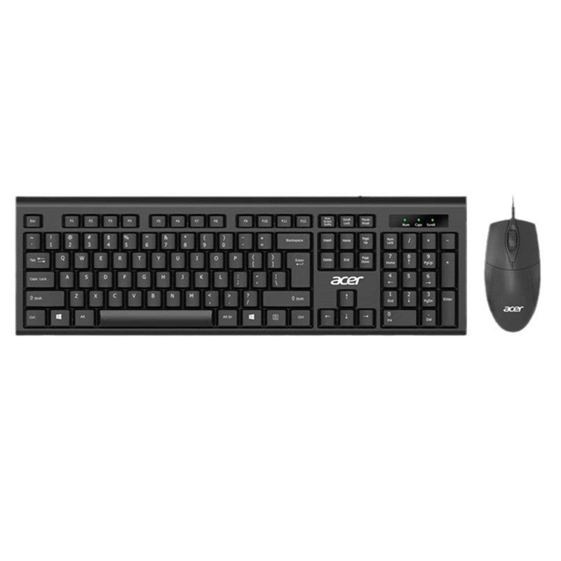 Acer oak960 wired keyboard and mouse combo - ideal for home, business, office use - keyboard and mouse set for laptops and desktops - usb connection