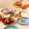 French-style matte ceramic plate, high-end aesthetic, cake plate, creative round fruit and dessert plate, steak plate, plating dish